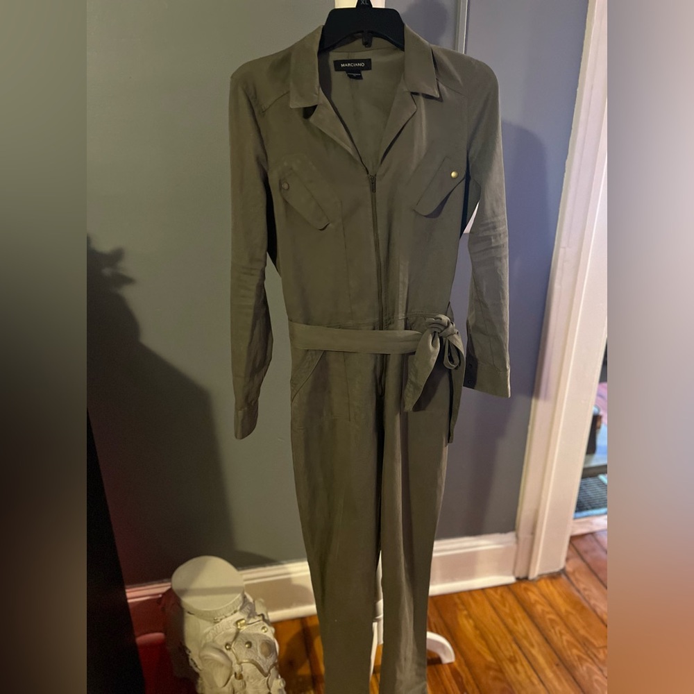 Marciano olive color one piece jumpsuit size extra small